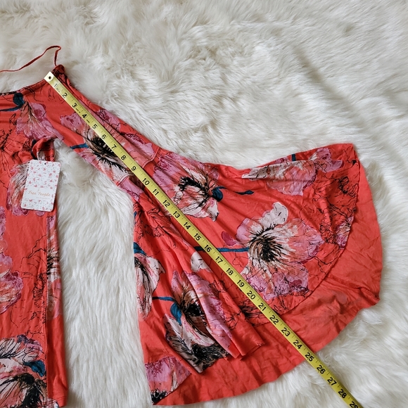 Free People Birds of Paradise Floral Off-Shoulder Flare Sleeve Top Small NWT - Picture 14 of 14